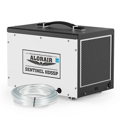 AlorAir Sentinel HD55P Dehumidifier with Pump and Drain Hose | 120 PPD, Auto Defrost, Humidity Control | Size for 1500 sq.ft - Sentinel-HD55P  Mini Split Systems Direct