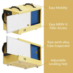 AlorAir Sentinel HD55S 120 PPD Dehumidifier in Gold for Basement, Crawl Space, Commercial Use - Sentinel HD55S-Gold  Mini Split Systems Direct