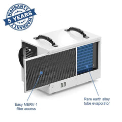 AlorAir Sentinel HD55S 120 PPD Dehumidifier in White for Basement, Crawl Space, Commercial Use - Sentinel HD55S White  Mini Split Systems Direct
