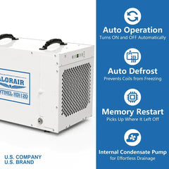 AlorAir Sentinel HDi120 LGR Dehumidifier with Pump - Sentinel-HDi120  Mini Split Systems Direct