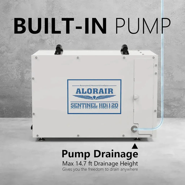 AlorAir Sentinel HDi120 LGR Dehumidifier with Pump - Sentinel-HDi120  Mini Split Systems Direct