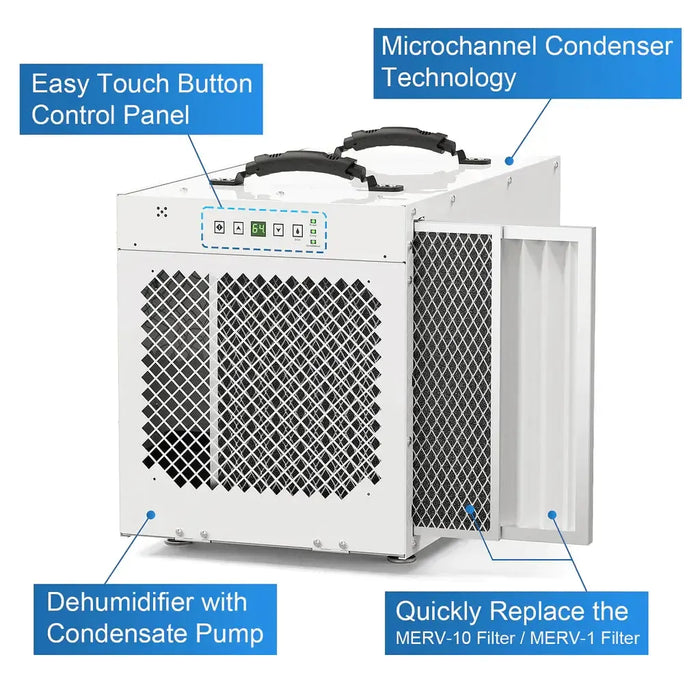 AlorAir Sentinel HDi120 LGR Dehumidifier with Pump - Sentinel-HDi120  Mini Split Systems Direct