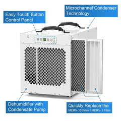 AlorAir Sentinel HDi120 LGR Dehumidifier with Pump - Sentinel-HDi120  Mini Split Systems Direct