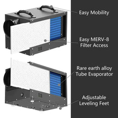 AlorAir Sentinel HDi65s Black Commercial Dehumidifiers Crawl Space Basement dehumidifier with Pump X003A6LVBJ - X003A6LVBJ  Mini Split Systems Direct
