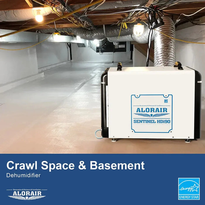 AlorAir Sentinel HDi90 90 PPD Basement and Crawl Space Dehumidifier with Pump - B01LW8WRUP  Mini Split Systems Direct
