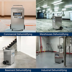 AlorAir® Sentinel SLGR 1400X Commercial Dehumidifier, 140 PPD with Pump, Stainless Steel Body - B07TD92N9L  Mini Split Systems Direct