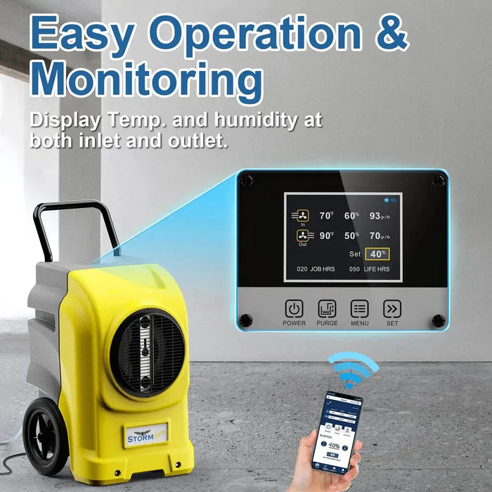 AlorAir Storm Elite Commercial Dehumidifier with Pump and Wi-Fi 270 PPD - X0037KT0LL-X0037KUKDD-X0037KUL0Z-X0037KREFF  Mini Split Systems Direct