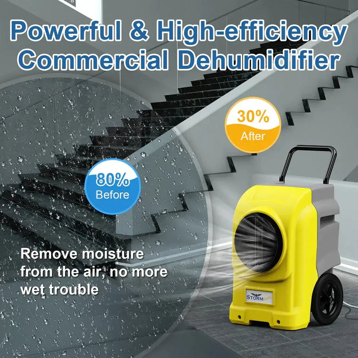 AlorAir Storm Elite Commercial Dehumidifier with Pump and Wi-Fi 270 PPD - X0037KT0LL-X0037KUKDD-X0037KUL0Z-X0037KREFF  Mini Split Systems Direct