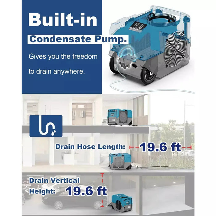 AlorAir Storm LGR 1250 125 PPD Industrial Commercial Dehumidifier with Pump - X002J9KWNV-X002J92YPF  Mini Split Systems Direct