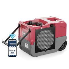 AlorAir Storm LGR 1250X Smart Wi-Fi Red Industrial Commercial Dehumidifier with Pump - 115V - X002J9OXR7  Mini Split Systems Direct