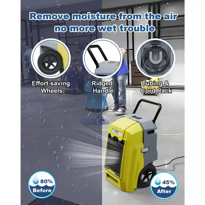 AlorAir Storm Pro Commercial Dehumidifier For Water Damage Restoration - Storm Pro-Yellow-WIFI-CETL-Storm Pro-Red-WIFI-CETL-Storm Pro-Blue-WIFI-CETL-Storm Pro-Green-WIFI-CETL  Mini Split Systems Direct