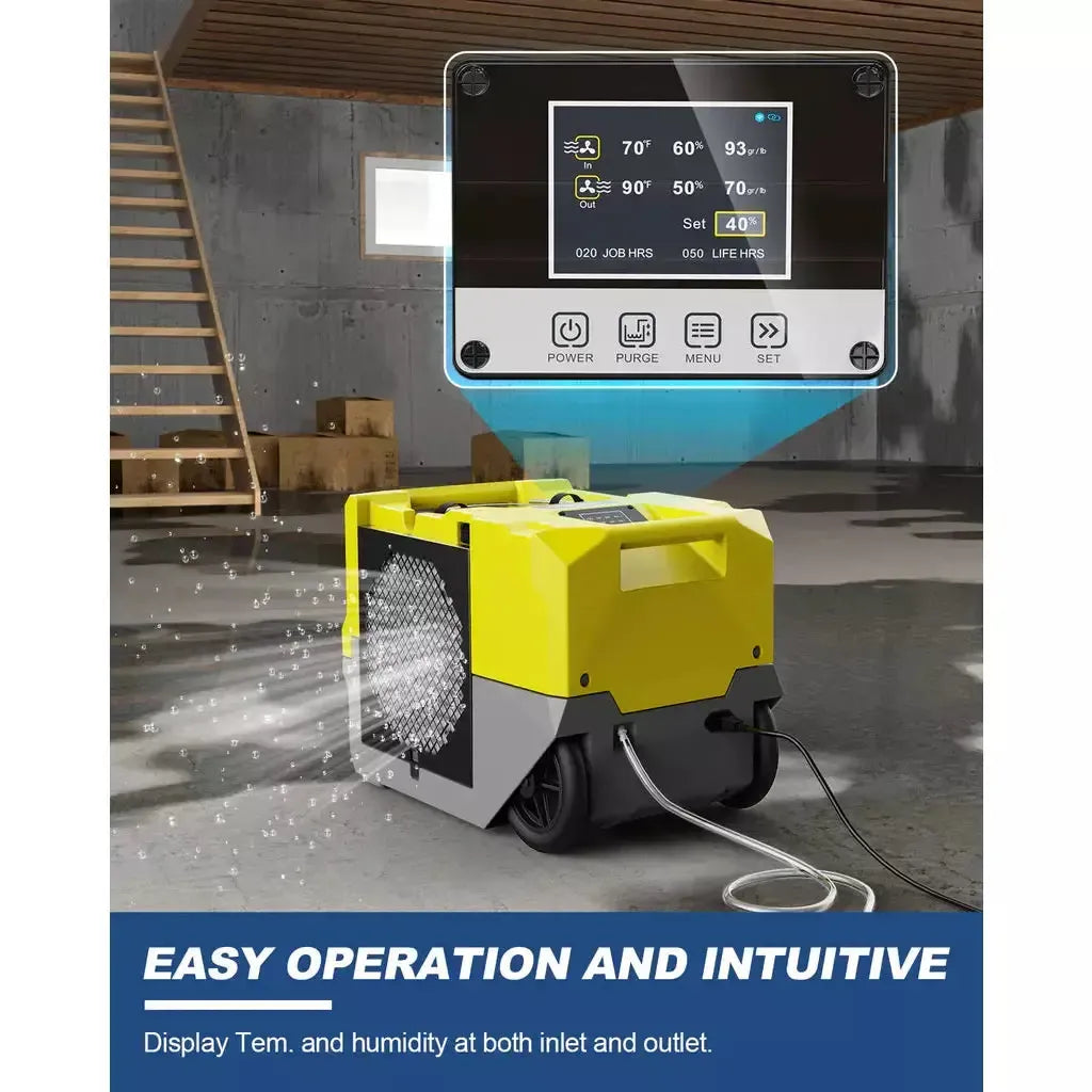 AlorAir Storm SLGR 1250X Smart Industrial Dehumidifier, 125 PPD - Storm-SLGR-1250X-Yellow  Mini Split Systems Direct