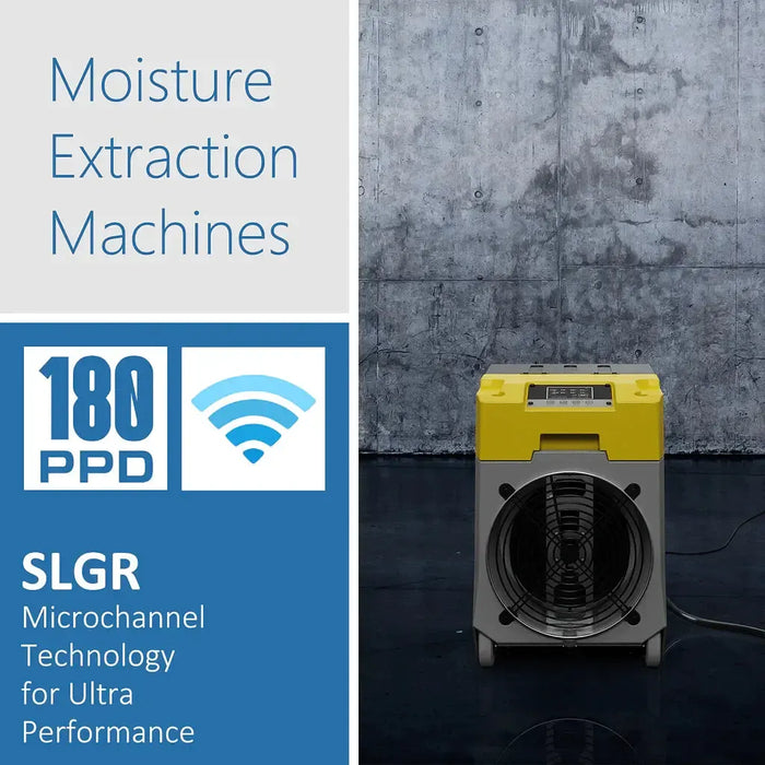 AlorAir Storm SLGR 850X 180 Pint Commercial Dehumidifier with Wi-Fi - Storm-SLGR-850X-Yellow  Mini Split Systems Direct