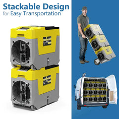 AlorAir Storm SLGR 850X 180 Pint Commercial Dehumidifier with Wi-Fi - Storm-SLGR-850X-Yellow  Mini Split Systems Direct