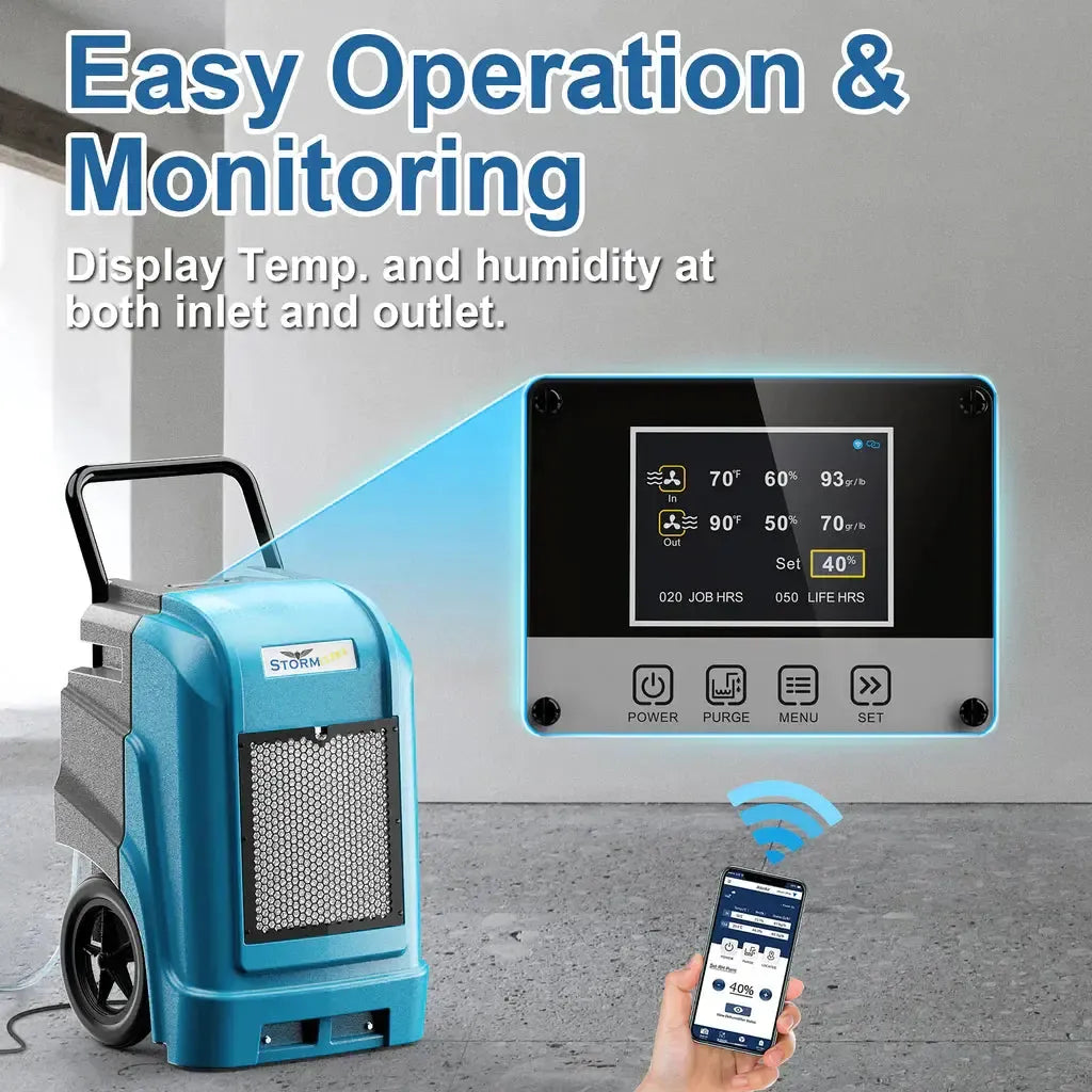 AlorAir Storm Ultra New 190 PPD Commercial Portable LGR Dehumidifier with APP Control