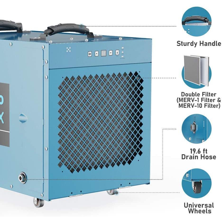 AlorAir Uni-P Dry Pro 120X Portable Commercial Dehumidifier | Moisture Removal Rate 120 Pints Per Day