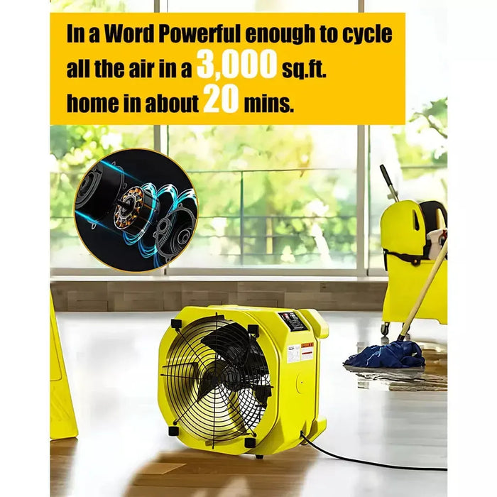 AlorAir Zeus Extreme Axial Fan High-velocity Air Mover 3000CFM with Hour Meter, Variable Speed, Circuit Breaker Protection - X002S9RFHN  Mini Split Systems Direct