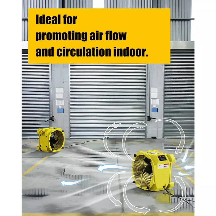 AlorAir Zeus Extreme Axial Fan High-velocity Air Mover 3000CFM with Hour Meter, Variable Speed, Circuit Breaker Protection - X002S9RFHN  Mini Split Systems Direct