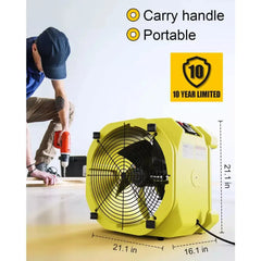 AlorAir Zeus Extreme Axial Fan High-velocity Air Mover 3000CFM with Hour Meter, Variable Speed, Circuit Breaker Protection - X002S9RFHN  Mini Split Systems Direct
