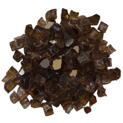 Amantii / Sierra Flame Fire Glass Media – ‘Light Brown’ Reflective – AMSF‐GLASS‐02 - AMSF‐GLASS‐02  Mini Split Systems Direct