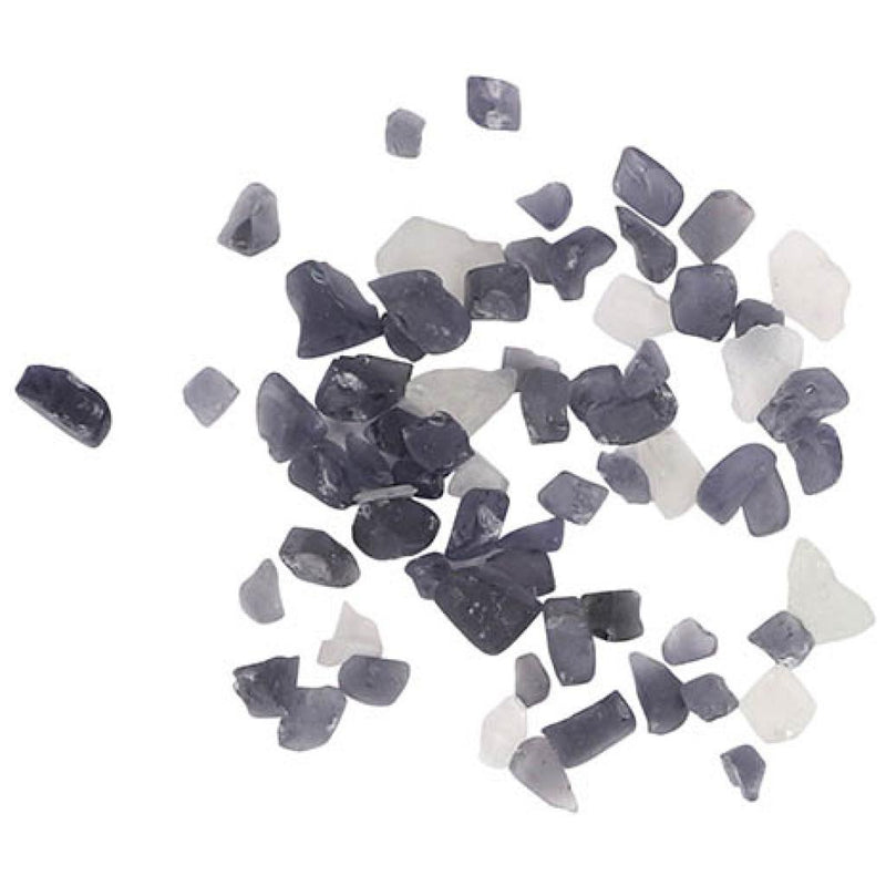 Amantii / Sierra Flame Fire Glass Media – “Smokey Grey And White” Small Bead – AMSF-GLASS-14