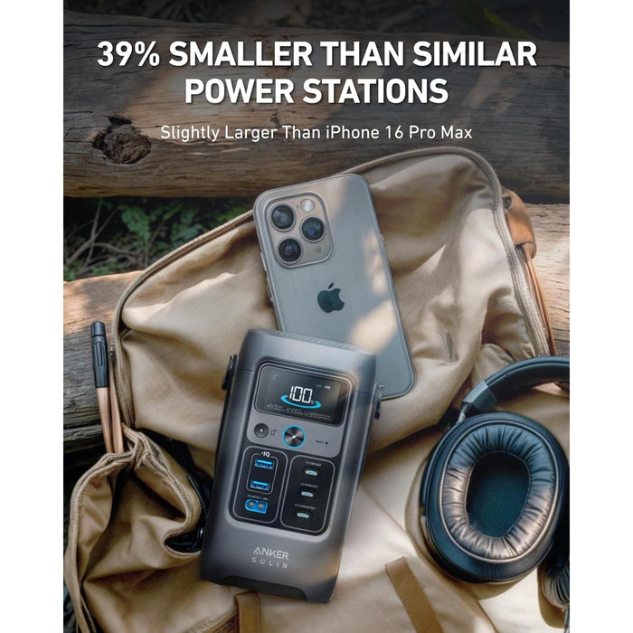Anker SOLIX C200 DC Power Bank Station, 192Wh Portable Power Station, LiFePO4 Battery, 200W Solar Generator, for Outdoor Camping, Traveling, and Emergencies (No Wall Charger Included) - B0D62PMB3R-B0DBLMHRQ7  Mini Split Systems Direct