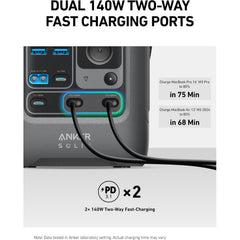 Anker SOLIX C200 DC Power Bank Station, 192Wh Portable Power Station, LiFePO4 Battery, 200W Solar Generator, for Outdoor Camping, Traveling, and Emergencies (No Wall Charger Included) - B0D62PMB3R-B0DBLMHRQ7  Mini Split Systems Direct