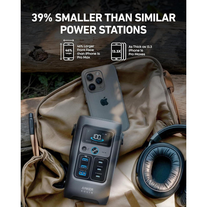 Anker SOLIX C200 DC Power Bank Station, 192Wh Portable Power Station, LiFePO4 Battery, 200W Solar Generator, for Outdoor Camping, Traveling, and Emergencies (No Wall Charger Included) - B0D62PMB3R-B0DBLMHRQ7  Mini Split Systems Direct
