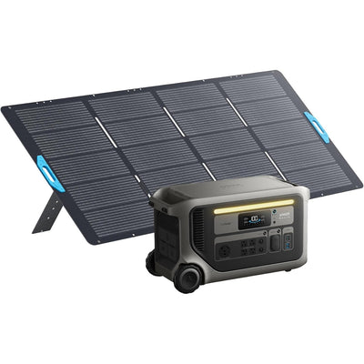 Anker SOLIX F3000 Portable Power Station with 2×400 Solar Panel, 3,072Wh, 6,000W Recharging, Solar Generators for Home Use, For Power Outages, Camping, RVs, Emergencies - B0F8BC2LFS  Mini Split Systems Direct