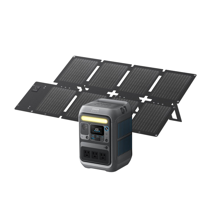 Anker Solar Generator SOLIX C300 with 60W Solar Panel, 288Wh Portable Power Station, 300W (600W Surge), LiFePO4 Battery, 140W Two-Way Fast Charging, for Outdoor Camping, Traveling, and Emergencies - B0D62GMQ3F  Mini Split Systems Direct