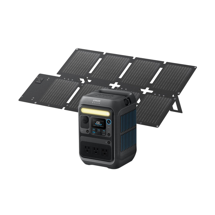 Anker Solar Generator SOLIX C300 with 60W Solar Panel, 288Wh Portable Power Station, 300W (600W Surge), LiFePO4 Battery, 140W Two-Way Fast Charging, for Outdoor Camping, Traveling, and Emergencies - B0D62GMQ3F  Mini Split Systems Direct