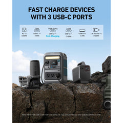 Anker Solar Generator SOLIX C300 with 60W Solar Panel, 288Wh Portable Power Station, 300W (600W Surge), LiFePO4 Battery, 140W Two-Way Fast Charging, for Outdoor Camping, Traveling, and Emergencies - B0D62GMQ3F  Mini Split Systems Direct