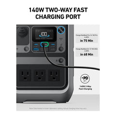 Anker Solar Generator SOLIX C300 with 60W Solar Panel, 288Wh Portable Power Station, 300W (600W Surge), LiFePO4 Battery, 140W Two-Way Fast Charging, for Outdoor Camping, Traveling, and Emergencies - B0D62GMQ3F  Mini Split Systems Direct