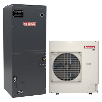 Goodman 5 Ton 16.6 SEER2 R-32 Central Heat Pump Split System | GZV6SA6010 | AHVE60DP0300 | 24½
