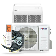 Pioneer® Quantum Ultra™ 24,000 BTU 20 SEER2 230V Floor/Ceiling/Low-Wall Ductless Mini-Split Air Conditioner Inverter Heat Pump Full Set - UYT024GLSI24RL-10S-UYT024GLSI24RL-16S-UYT024GLSI24RL-25S-UYT024GLSI24RL-33S-UYT024GLSI24RL-50S  Mini Split Systems Direct
