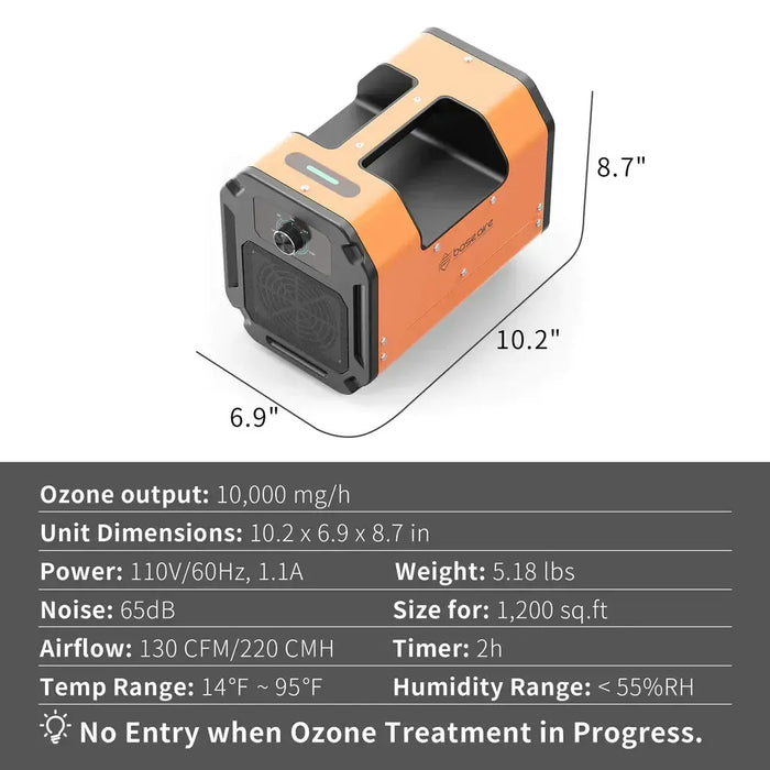 BaseAire 10000 mgh Ozone Generator O-UVC2 Pro Commercial O3 Air Purifier with Adjustable Settings X002RZKB8X - X002RZKB8X  Mini Split Systems Direct