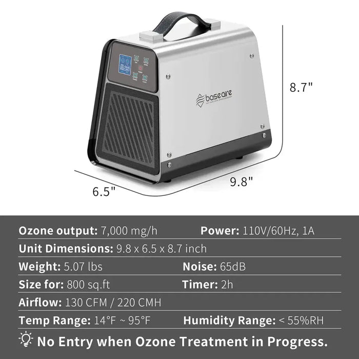 BaseAire 888 Pro 7000 mgh Ozone Generator Digital O3 Machine Home X002Z5T2ZD - X002Z5T2ZD  Mini Split Systems Direct