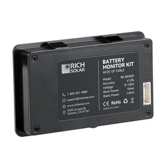 Rich Solar 500 Amp Battery Monitor with Shunt | 8~120V 500A Battery Monitor with Shunt | Accurate Battery Status Monitor | Easy to Use