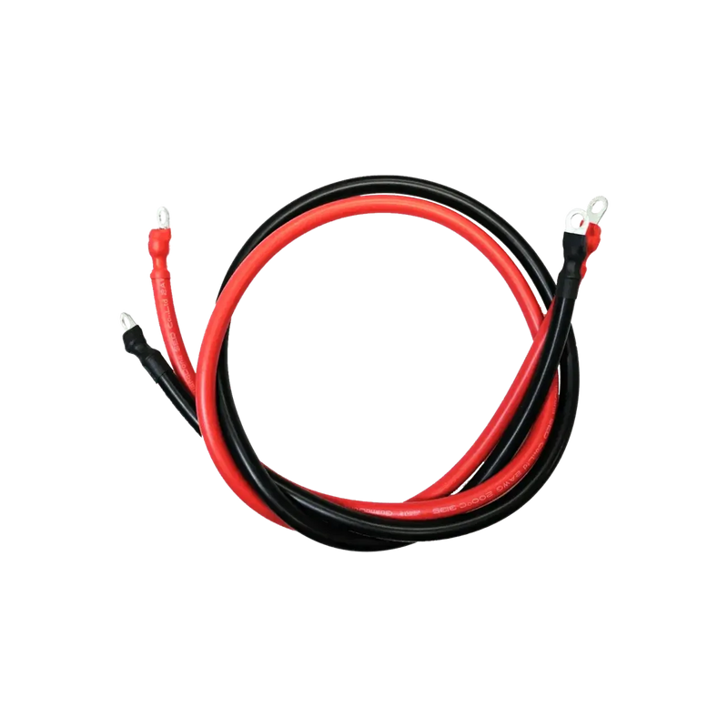 BigBattery 4AWG (Black and Red) 3FT Ring to Ring Terminal Cable