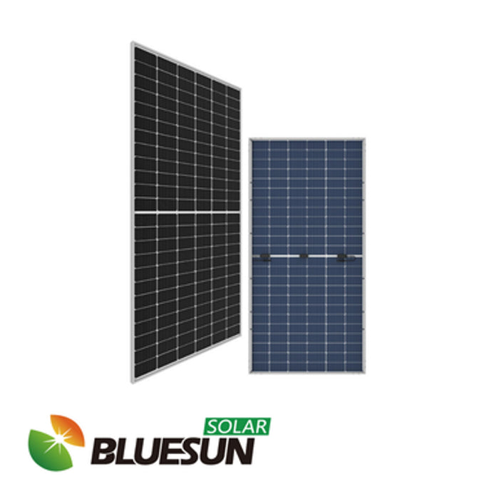 BlueSun Solar 460W Half-Cell Bifacial Solar Panel (Silver) | Up to 575W with Bifacial Gain - 1508003  Mini Split Systems Direct