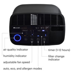 Brondell Revive TrueHEPA Air Purifier + Humidifier - PR50-B-PR50-W  Mini Split Systems Direct