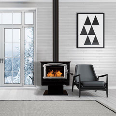Buck Stove Model 74 Wood Burning Stove | Non-Catalytic | Blower Included | Heats Up to 2,600 Sq Ft | EPA Certified - FP 74-FP 74G-FP 74P  Mini Split Systems Direct