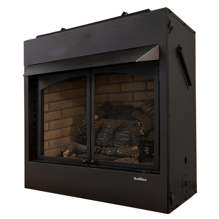 Buck Stove NV ZCBBXL-OLP Vent-Free Propane Fireplace System | 36" Zero-Clearance | EmberVision 100 Logs | Blower & Remote Included - NV ZCBBXL-OLP  Mini Split Systems Direct