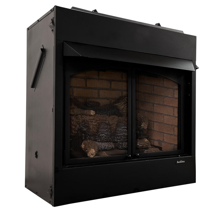 Buck Stove NV ZCBBXL-OLP Vent-Free Propane Fireplace System | 36" Zero-Clearance | EmberVision 100 Logs | Blower & Remote Included - NV ZCBBXL-OLP  Mini Split Systems Direct