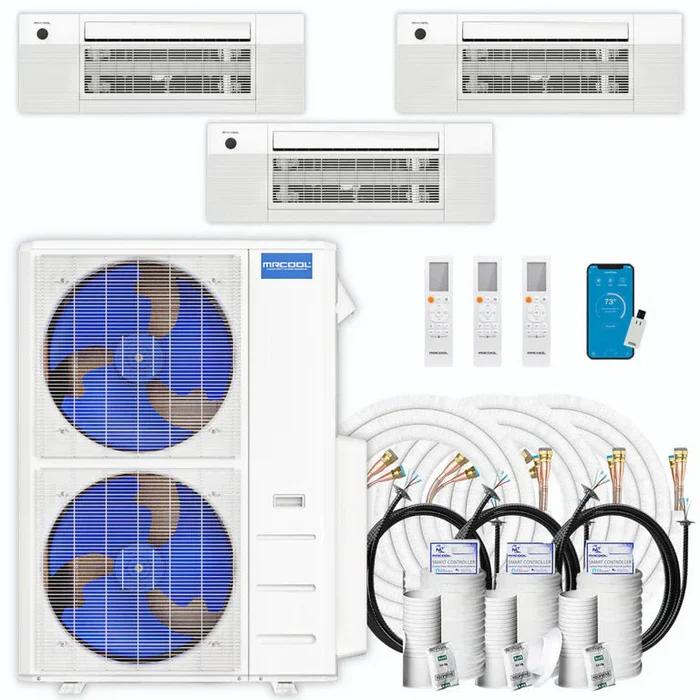 Build Your Own MRCOOL® DIY 5th Gen Multi-Zone 3-Zone 55,000 BTU 22 SEER2 Ceiling Cassette Ductless Mini-Split Air Conditioner and Heat Pump - DIY-MULTI6-55HP230D-O-BYO3ZCASS  Mini Split Systems Direct