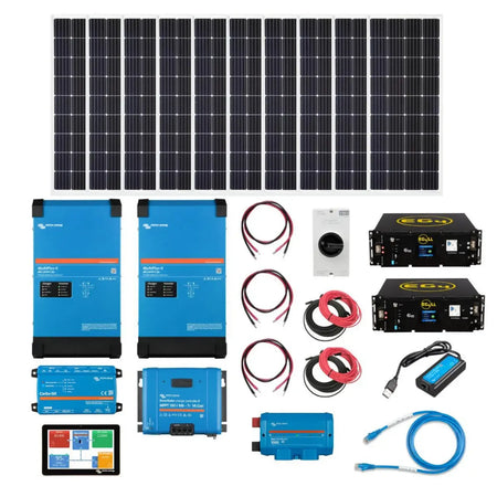 Complete Mobile Solar Kit for 30 Amp RVs - 120/240V Output / 48VDC 2,000W of Solar PV [Kit-V0002] - KIT-V0002-LL-ECO-KIT-V0002-3X-NO-KIT-V0002-LP2-ECO-KIT-V0002-LP2-3X-NO  Mini Split Systems Direct