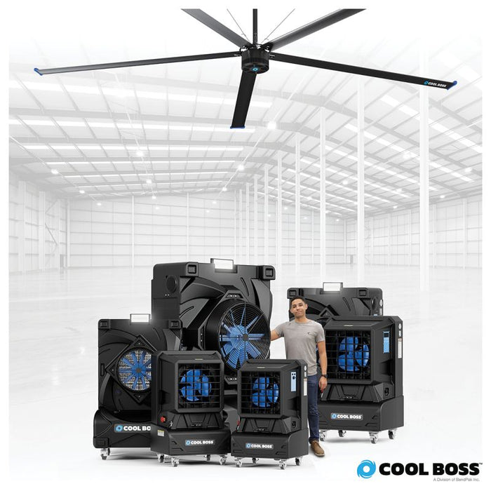 Cool Boss™ CB-24HVLS HVLS Industrial Ceiling Fan - 24 ft. - 5150238  Mini Split Systems Direct