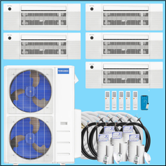 MRCOOL® DIY 5th Gen 55,000 BTU 22 SEER2 5-Zone Ceiling Cassette Ductless Mini-Split Air Conditioner and Heat Pump - Build Your Own MRCOOL® 5 Zone Ceiling Cassette Mini Split System R454B