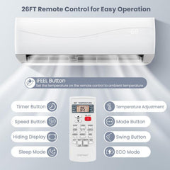 Costway 12000 BTU 20 SEER2 115V Ductless Mini Split Air Conditioner