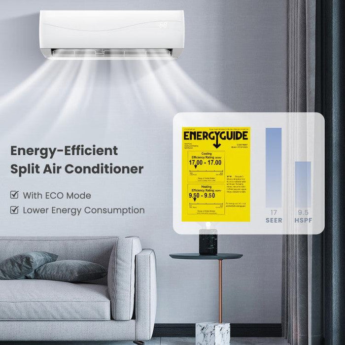 Costway 12000 BTU 20 SEER2 115V Ductless Mini Split Air Conditioner - 46052718  Mini Split Systems Direct